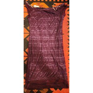 Purple Lace Bodycon Dress  Ups & Down Polyester Stretchy Lining Size XL